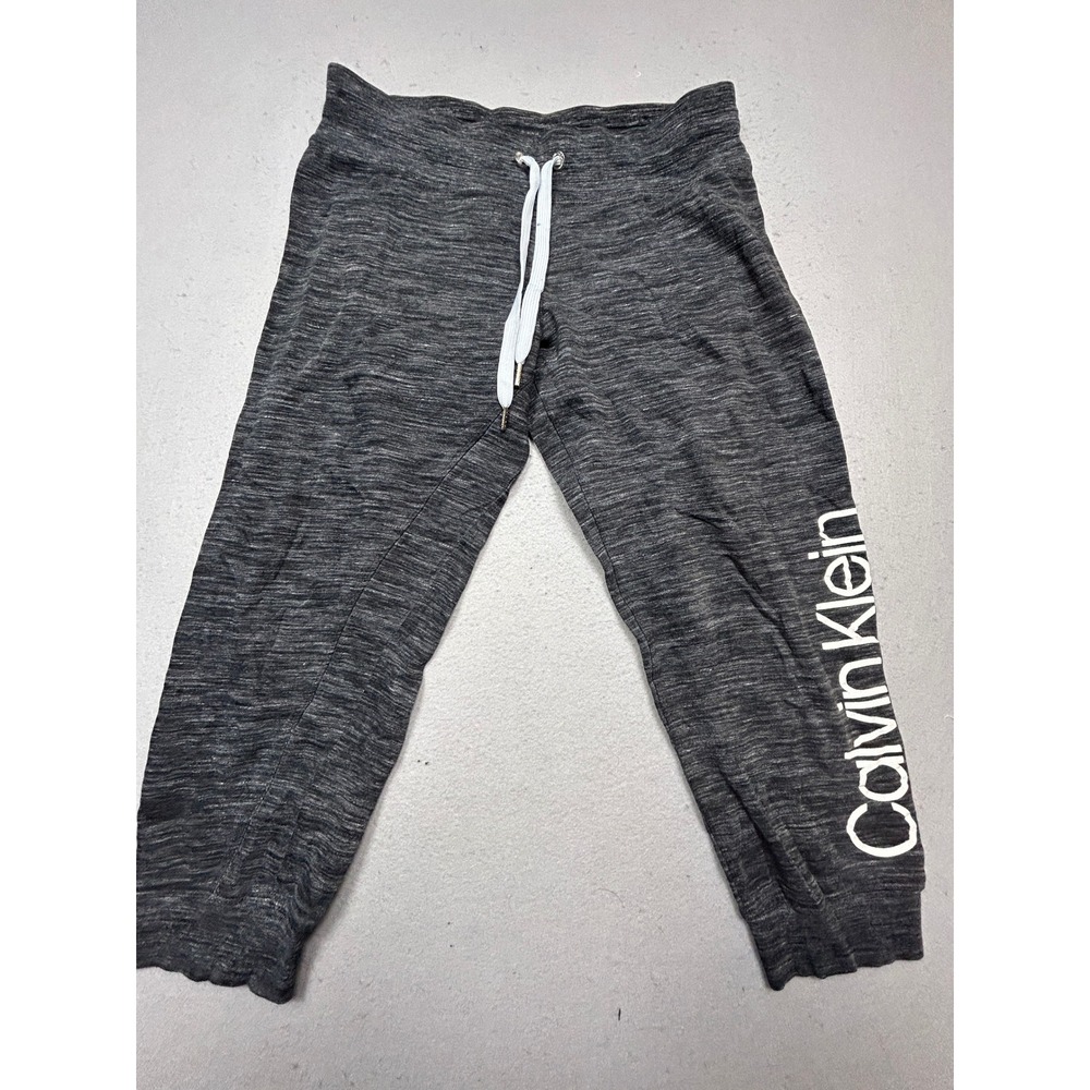 Calvin Klein Performance Joggers Cotton Polyester Gray Heather Large Womens